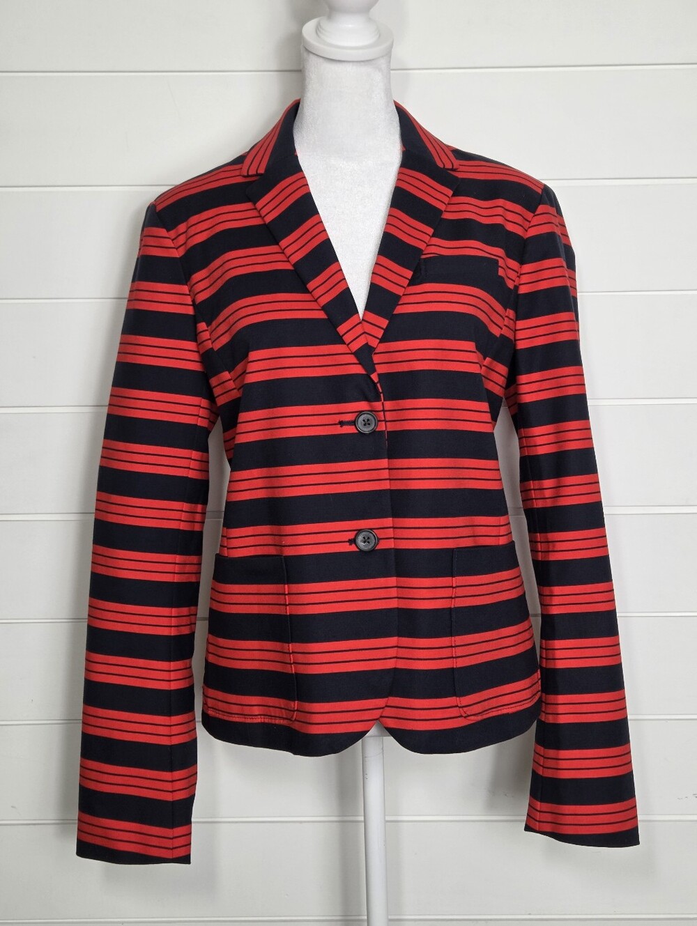 GAP The Academy Red and Black Striped Blazer size 8